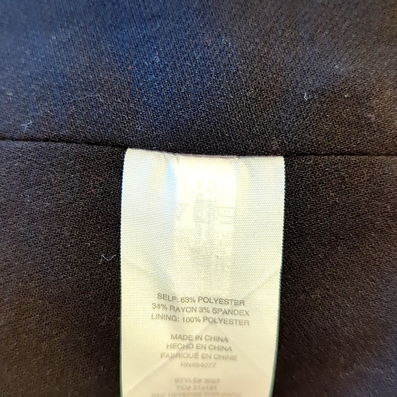 CAbi Abbott Black Peplum Jacket Style #3027 NWOT - Picture 7 of 8